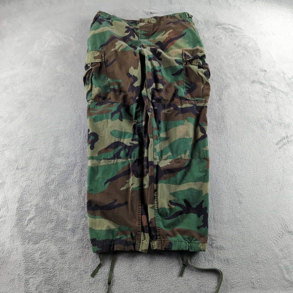 Vintage 90s US Military Pants Mens Large Long Woodland Camo BDU Combat Cargo